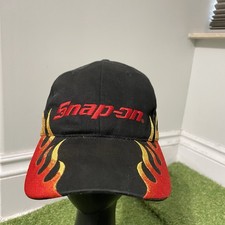 Vintage Snap-On Racing Official Merchandise Black/Red Flame Adjustable Hat