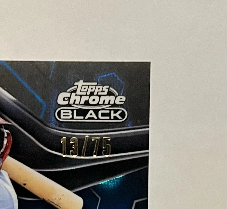 2023 Topps Chrome Black #4 Paul Goldschmidt Blue Refractor #/75 - Image 3 of 4