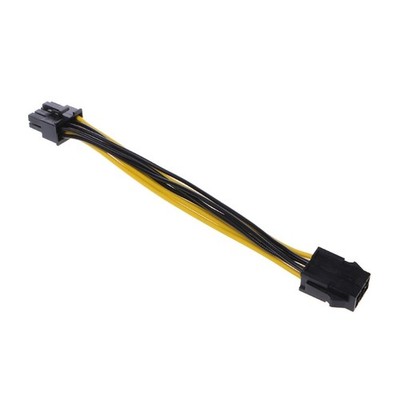 18cm PCI-E Female 6-Pin To ATX CPU Male 8-Pin Power Connector Adapter Cable 1Pc
