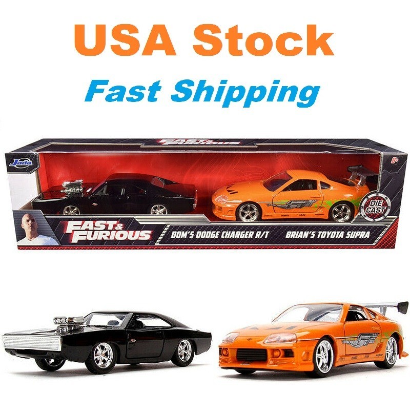 Jada Dom's Dodge Charger & Brian's Toyota Supra Set of 2 Pcs 1/32