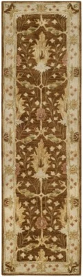 RUG ISLAND Long Runner Traditional Oriental Hand Tufted Wool Brown Area Rug *FREE SHIPPING*