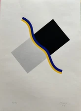 Christian Herdeg Serigraphy "Composition" 66x48 Signed Numbered 1974