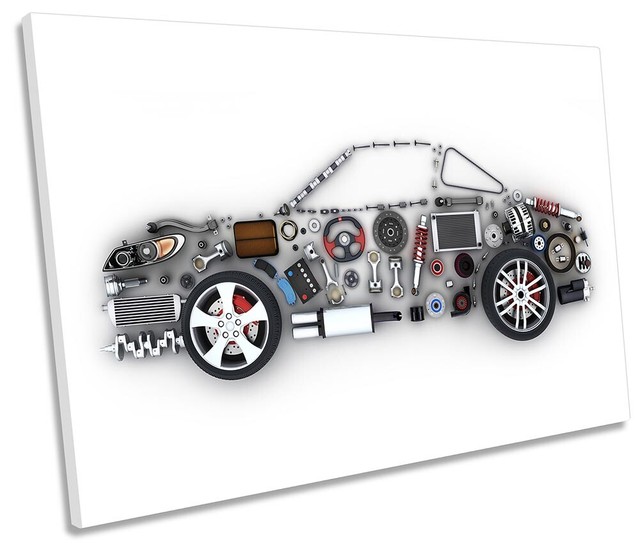 Car Parts Garage Mechanical Print SINGLE CANVAS WALL ART Picture eBay