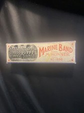 M. Hohner Marine Band No. 1896 VINTAGE Harmonica w/box Key C