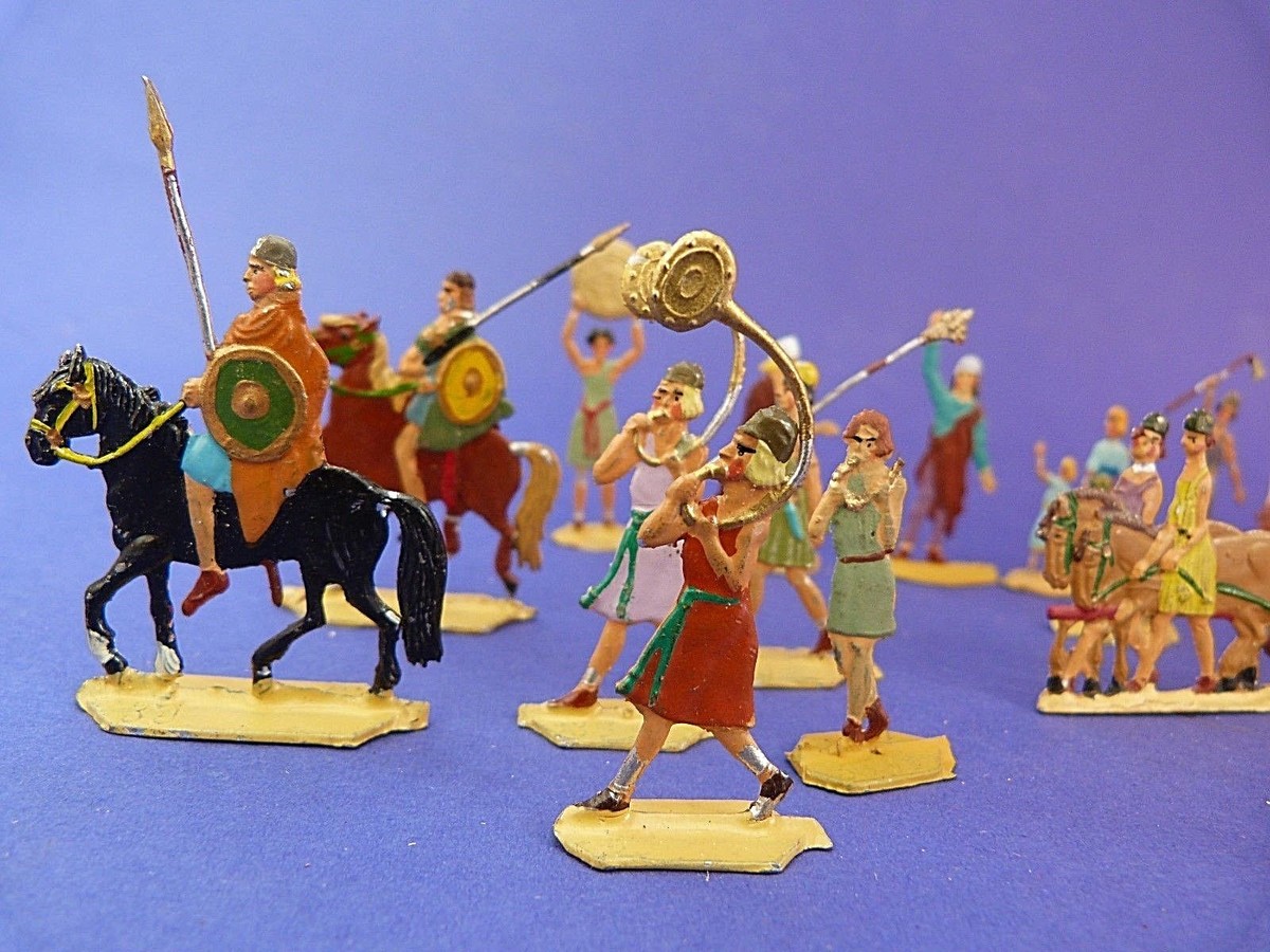 Plats d'étain - Zinnfiguren DROSTE - Antiquité - Les premiers chevaux