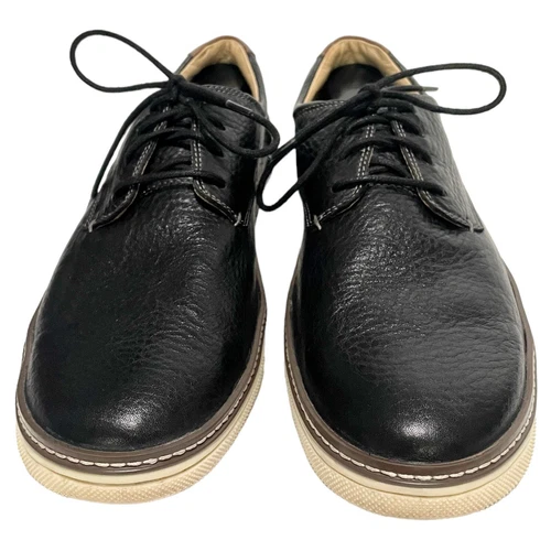 Johnston & Murphy McGuffey Men’s 11M Black Leather (25-2641) Plain Toe Derby