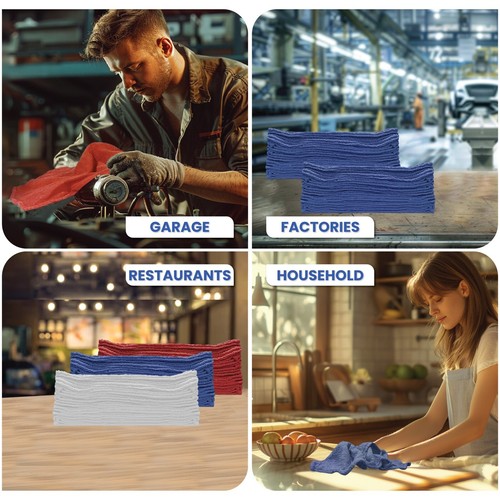 2000 Blue Shop Rags Towels 13x14 Cleaning Automobiles Industries Garage & Homes - 第 6/9 張圖片