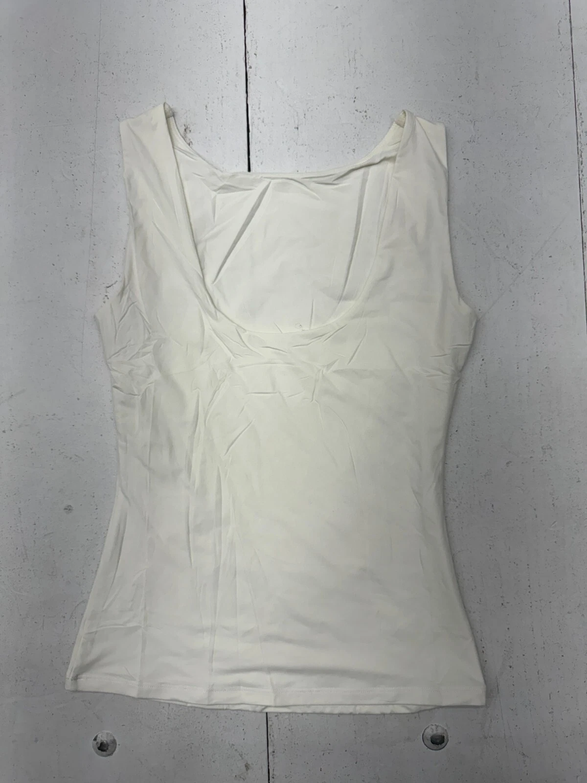 Shein White Athletic Workout Lightweight Tank Top Womens Size Medium