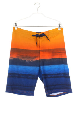 OLD NAVY Schwimm-Shorts Badehose Print W30 Blau-Töne Orangetöne