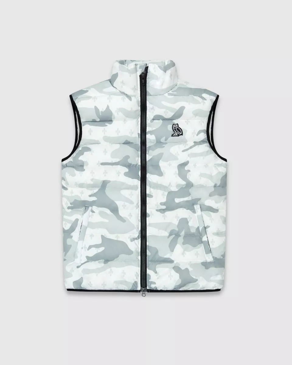 OVO Primaloft Monogram Puffer Vest WHITE CAMO Size 2XL Drake October's  Very Own