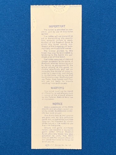 1978 World Series Los Angeles Dodgers vs New York Yankees Ticket Stub Game 1 - 第 2/2 張圖片