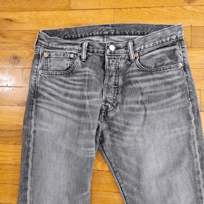 Levis Jeans Men's 32x32 501 Straight Leg Dark Wash Grey Denim