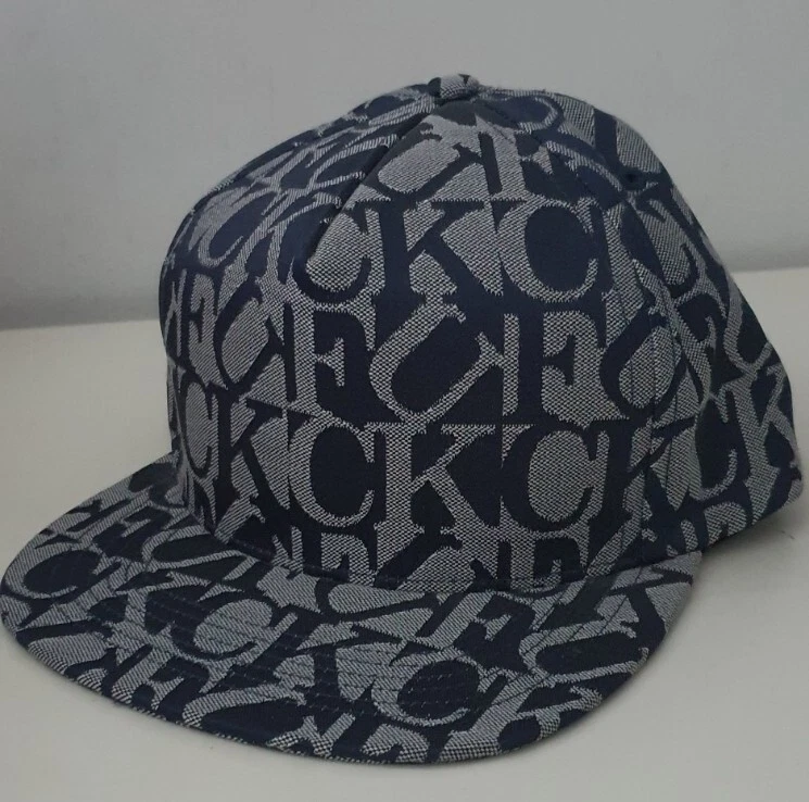 FW17 Supreme F UCK Jacquard 6 Panel Navy Cap Blue Hat New
