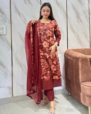 Women Bollywood Salwar Kameez Kurta Pant Dupatta Set Indian Pakistani Kurti