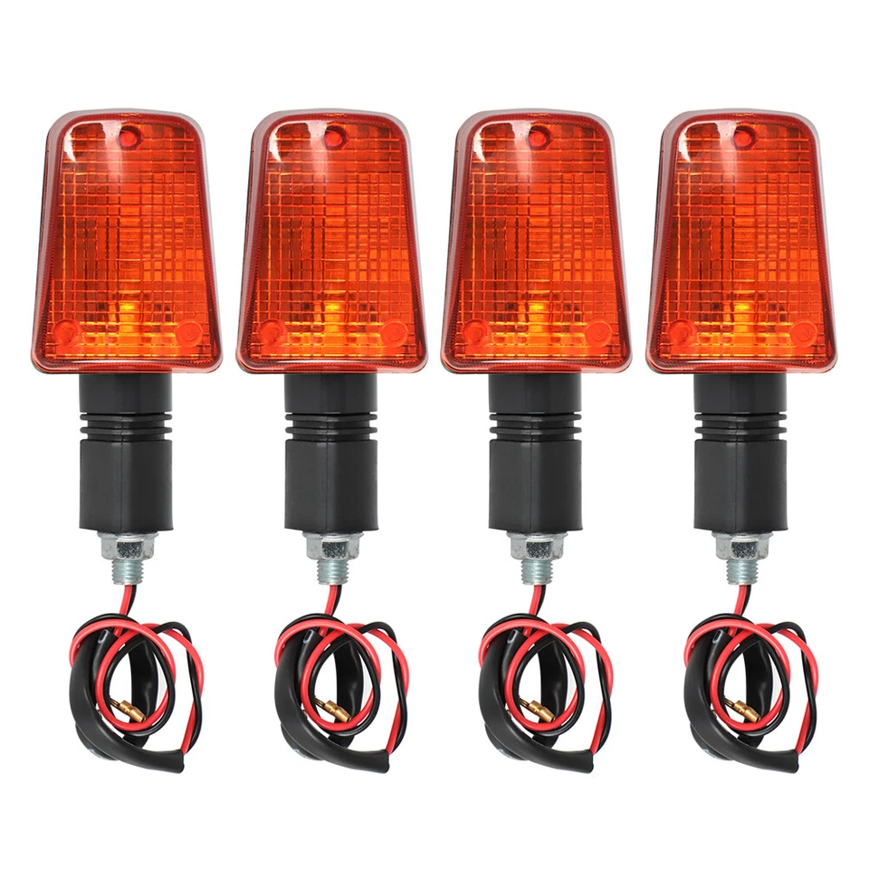 For Suzuki DR350 DR650 DR 125 200 250 GSXR 750 1100 Short Stem Turn Signals 4pc - Image 2 of 4