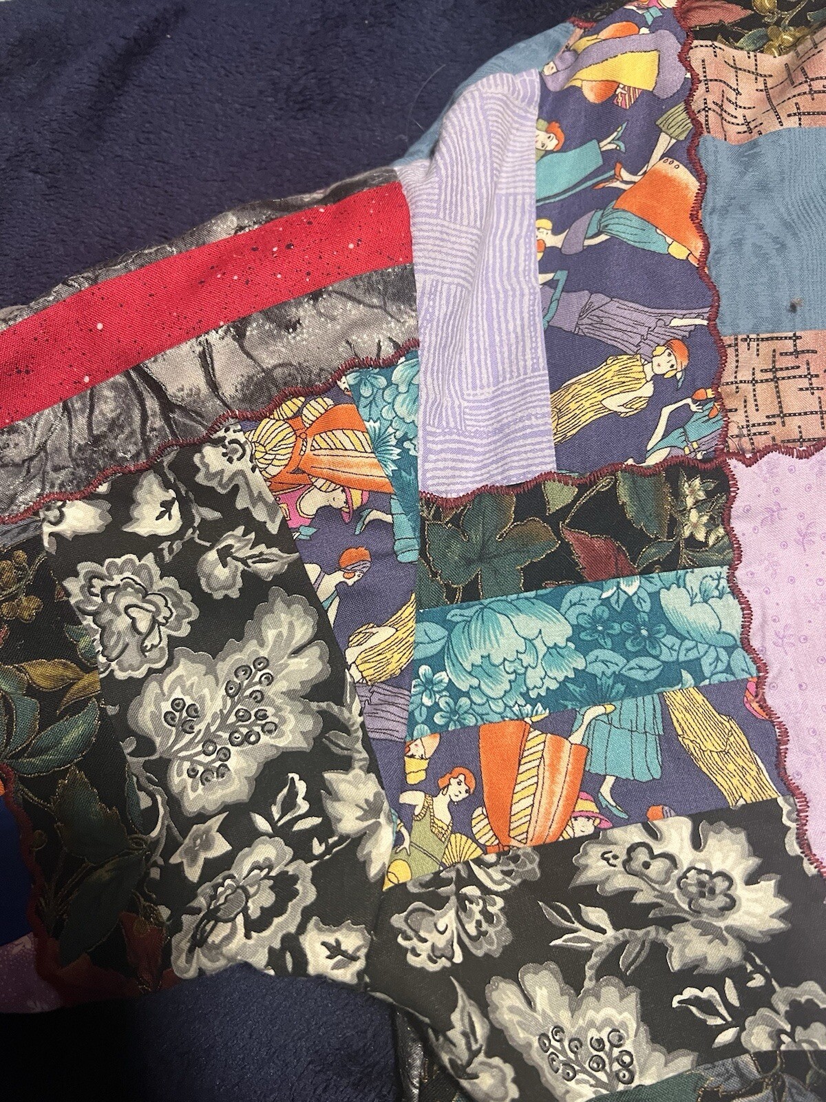 Handmade Patchwork Women’s Jacket Flowers Cats Pl… - image 4