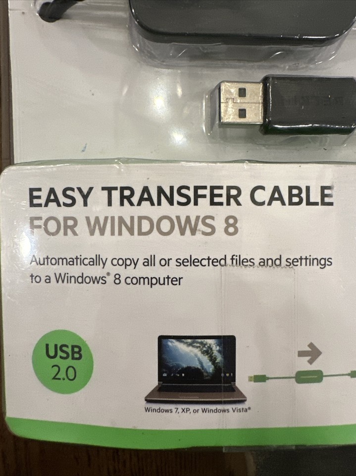 Belkin Easy Transfer Cable for Windows 8 Factory Sealed USB 2.0 8 ft. OPEN BOX eBay