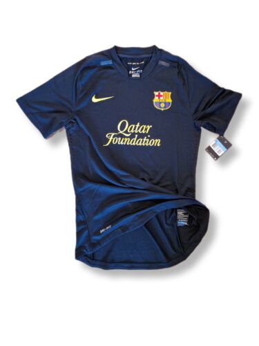 FC Barcelona Player Issue Away Football Jersey M 2011 2012 Camiseta Match Black - Afbeelding 1 van 9