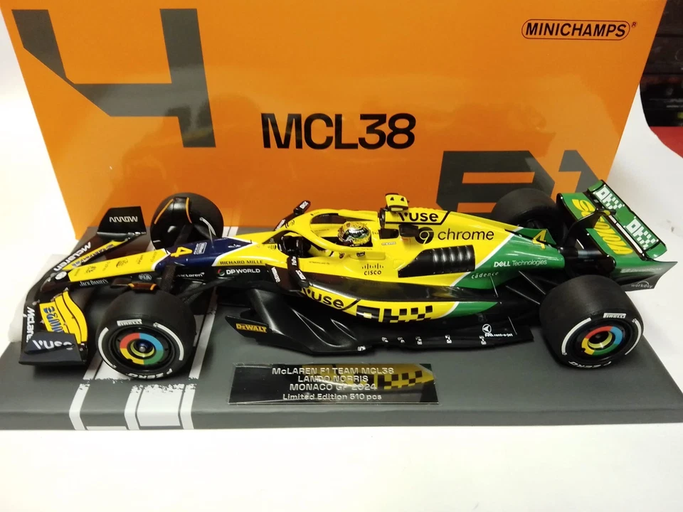 Minichamps F1 McLaren MCL38 #4 Lando Norris Monaco GP 2024 1/18 537242604 - Photo 4/4