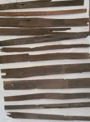 86 PCS Reclaimed Old Antique Barn  Wood Crafting 16'' Long Dark Brown Primitive