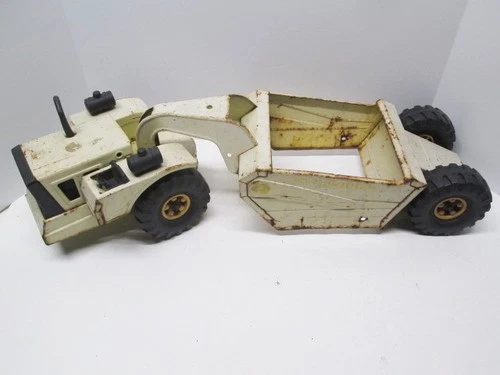 1960's MIGHTY TONKA Pressed Steel SCRAPER PAN EARTH MOVER -PARTS or RESTORE