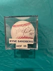 Phillies Ryne Sandberg HOF 05 Autographed Baseball with Cube