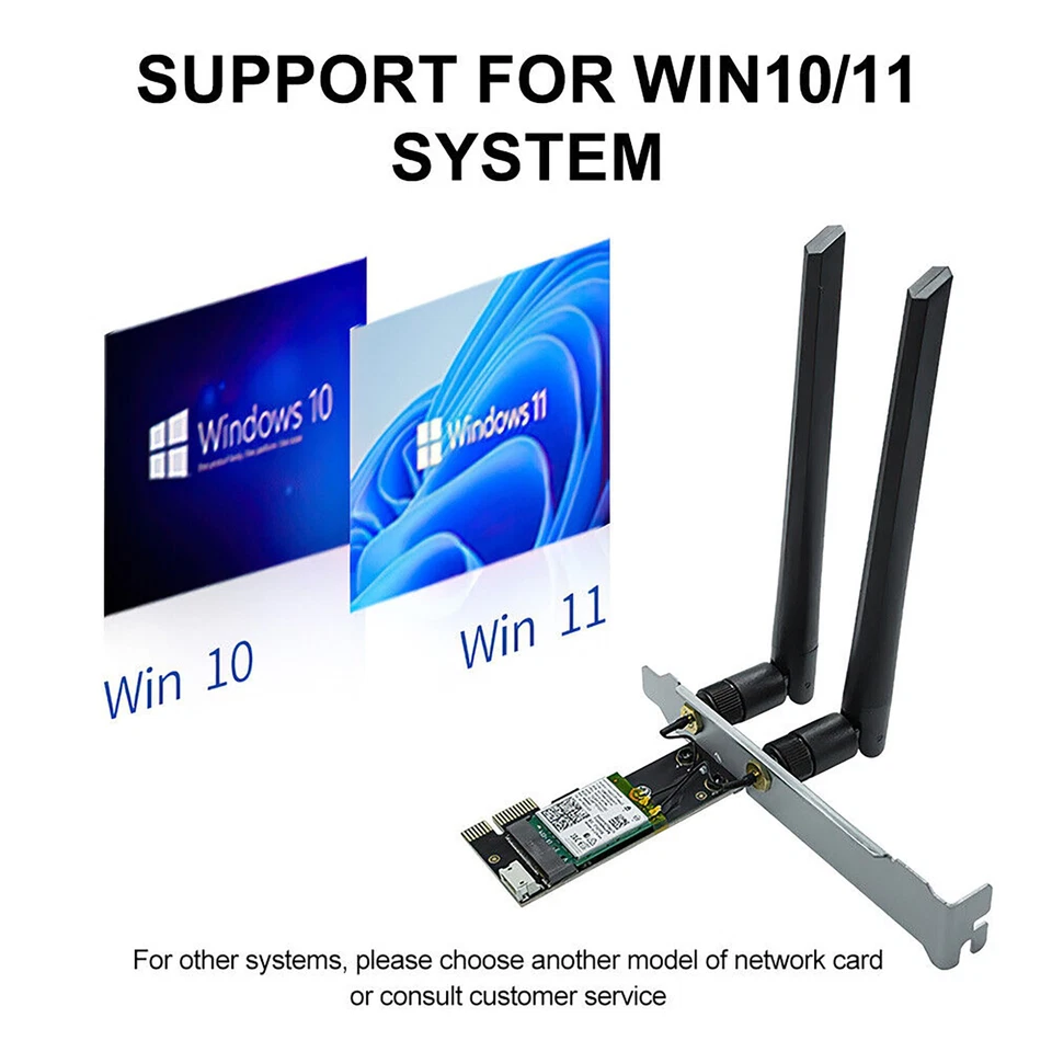 WiFi Card Bluetooth Network 2.4G+5.8G+6G 6E AX210 5.3 Adapter PC TRI- Band - Image 4 of 4