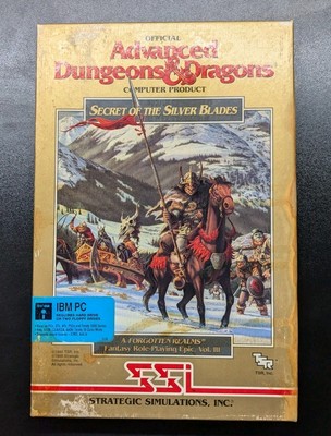 Advanced Dungeons and Dragons Secret of the Silver Blades IBM PC 5.25''