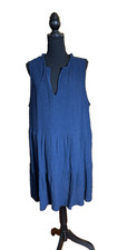 Gap Ladies Navy Tiered Sleeveless Lightweight Dress Size XL