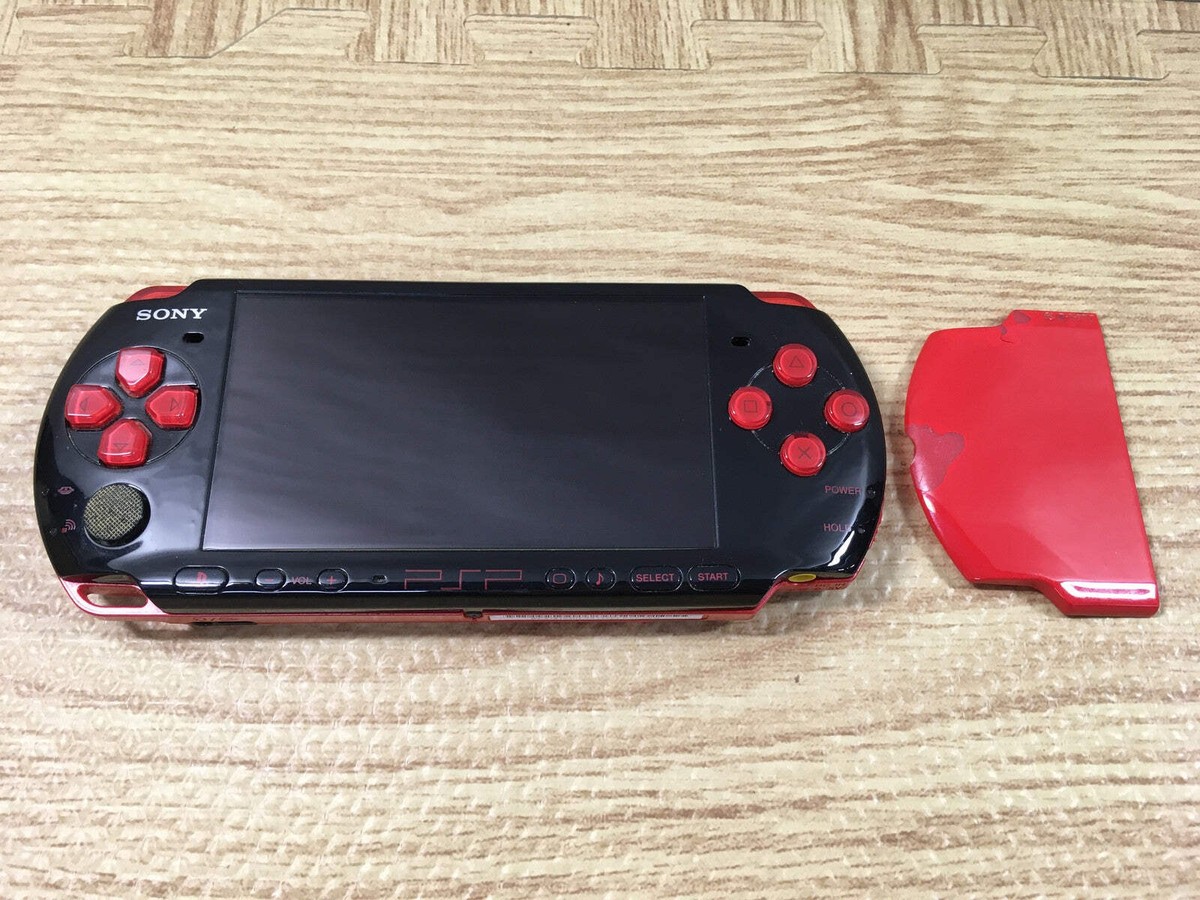 GD7958 With Defects - PSP-3000 BLACK & RED SONY PSP Console Japan