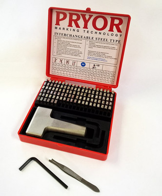 TIFH050 Interchangeable Steel Type Fount Set, Complete with Hand Holder, 3/16'',