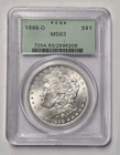 1898-O Morgan Silver Dollar Old Green Holder OGH PCGS MS63