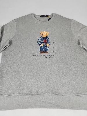 Polo Ralph Lauren Polo Bear Crewneck Sweatshirt Men's 2XL Gray