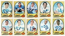 1970 Topps DALLAS COWBOYS Football 10 card team set CALVIN HILL Rookie RC vg/ex