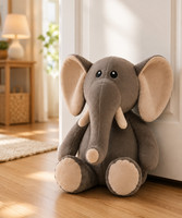 TüRstopper Elefant Mit SandfüLlung 25 Cm Stoff TüRhalter TüRpuffer Deko Grau