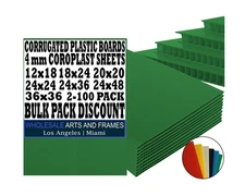 Corrugated Plastic Board 30x48 25 Pack Green Large Poster Board. Corrugated P...