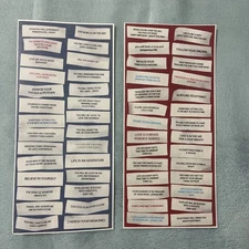 Me & My Big Ideas Fortune Cookie Sayings Red & Blue 2004 New Stickers STR-18-19