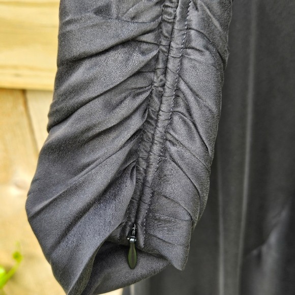 Zimmermann Black Silk Wrap Ruffle Midi dress size 1/4-6 US