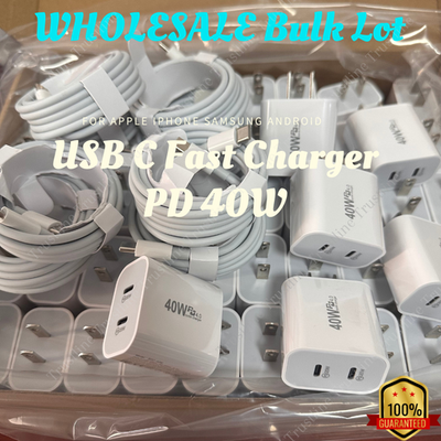 #ad #ad Fast Charger For iPhone11 12 13 14 15 16 17 USB C 40W Block PD Type C Cable Lot $86.92