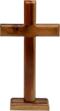 Standing Wooden Cross 10 inch 