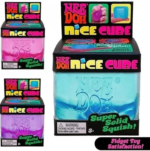 NeeDoh Nice Cube Stress Ball Squishy Sensory Fidget Toy Gift Squish Popular NEW