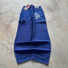 Baggy Southpole Carpenter Wide Leg Embroidered Y2K Skater Jeans 30x32