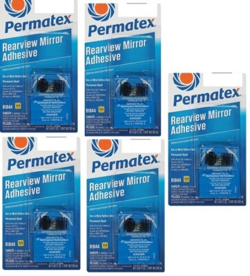 Rearview Mirror Adhesive Permatex 81844 Professional Strength glue 5 repair kits