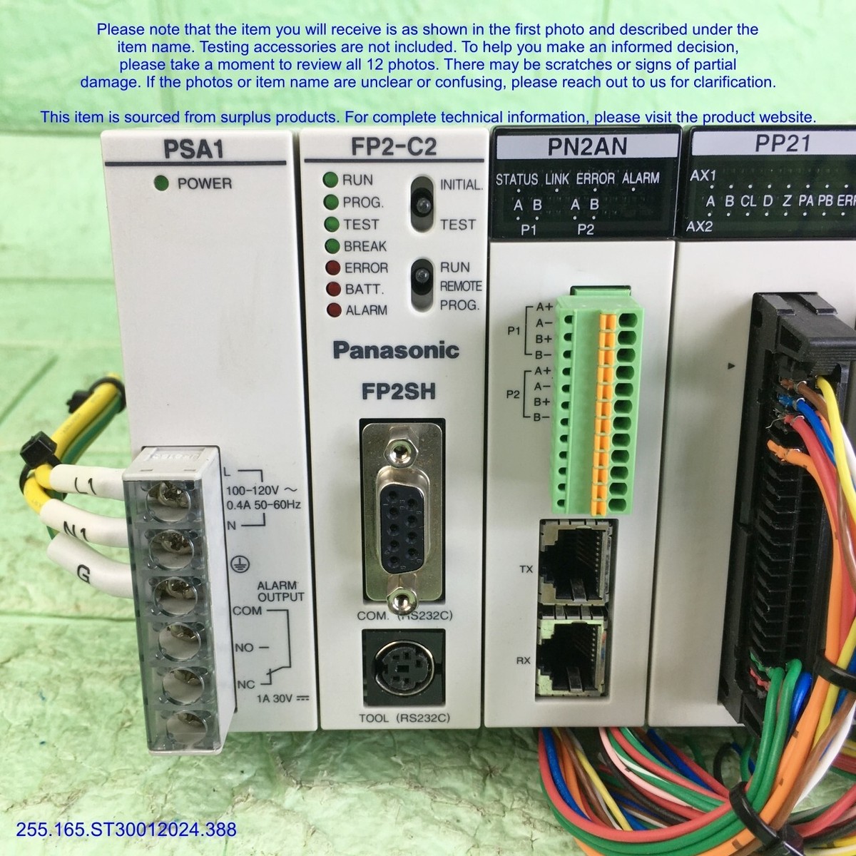 Panasonic PSA1 FP2-C2 PN2AN PP21 XY64D2T, PLC set as photo, ,sn