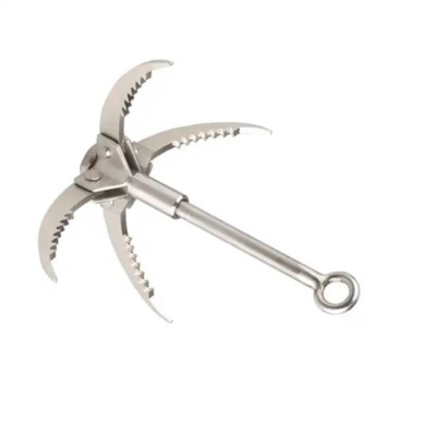 High Quality Grappling Hook Stainless Steel Folding Gravity Rock (Bulk 3 Sets)