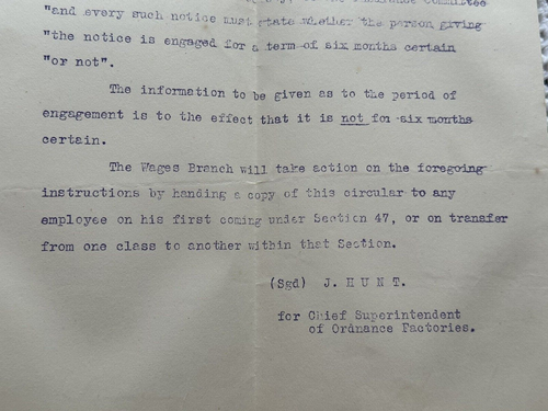Ordnance Factories Circular 1915 Letter Royal Arsenal Woolwich Vintage Ephemera - Picture 4 of 5