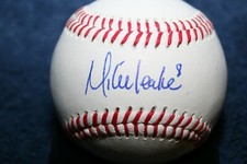 MIKE LEAKE AUTOGRAPHED SIGNED BASEBALL ST. LOUIS CARDINALS CINCINNATI REDS