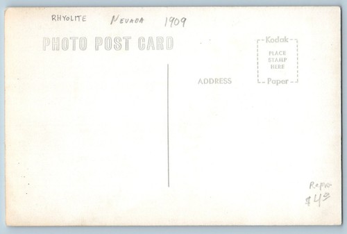 1909 Bird's Eye View Rhyolite Nevada NV RPPC Photo Unposted Antique Postcard - Picture 2 of 2