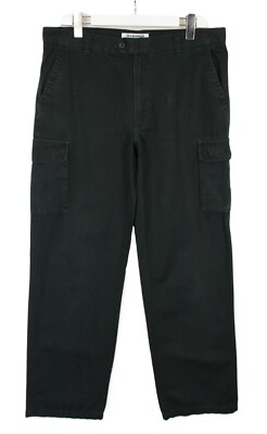 Sea Barrier Sport Hose Herren (Eu) 52 Regular Fit Cargo Taschen Zip Fly Schwarz