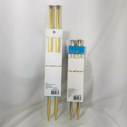 2 Boye eloxierte Aluminium Stricknadeln Größe US 15/10 mm 14 Zoll & 10 Zoll Posten - Bild 2 von 2
